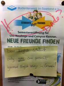 Only you can prevent ignorant English use in German